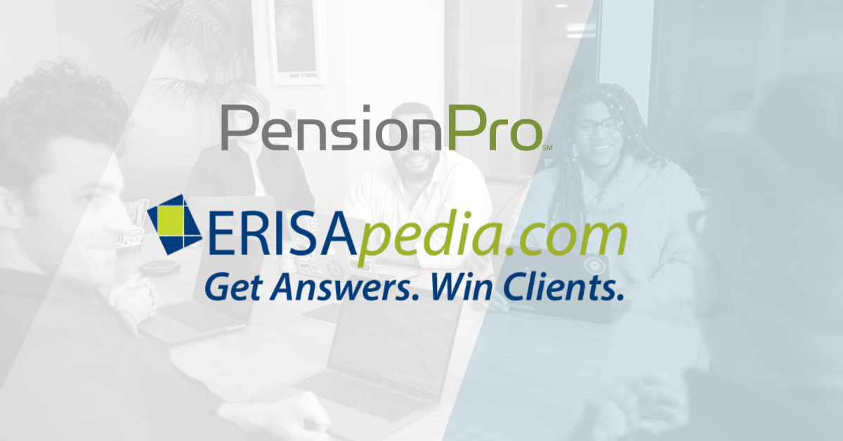 The retirement plan industry is complex and often in a state of change. ERISApedia.com offers a variety of tools for ERISA professionals, financial advisors and CPA plan auditors. Now part of the PensionPro family, we look forward to offering ERISApedia tools and services to our clients. Join us for this 30-minute webinar to hear more about our future plans.